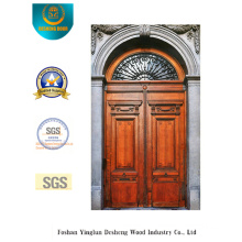 European Style Security Steel Door with Carving and Glass (m2-1003)